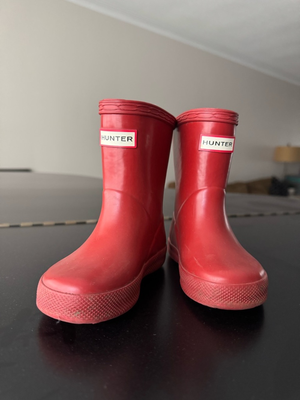 Hunter Kids Red Classic Waterproof Rain Boots